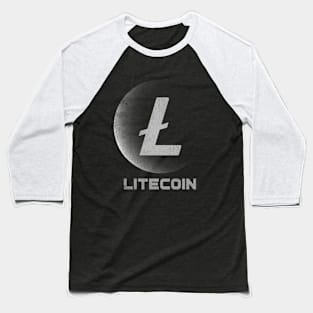 Vintage Litecoin LTC Coin To The Moon Crypto Token Cryptocurrency Blockchain Wallet Birthday Gift For Men Women Kids Baseball T-Shirt